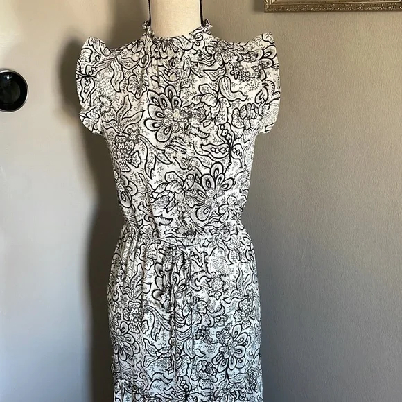 Who What Wear floral black white dress - Picture 2 of 11